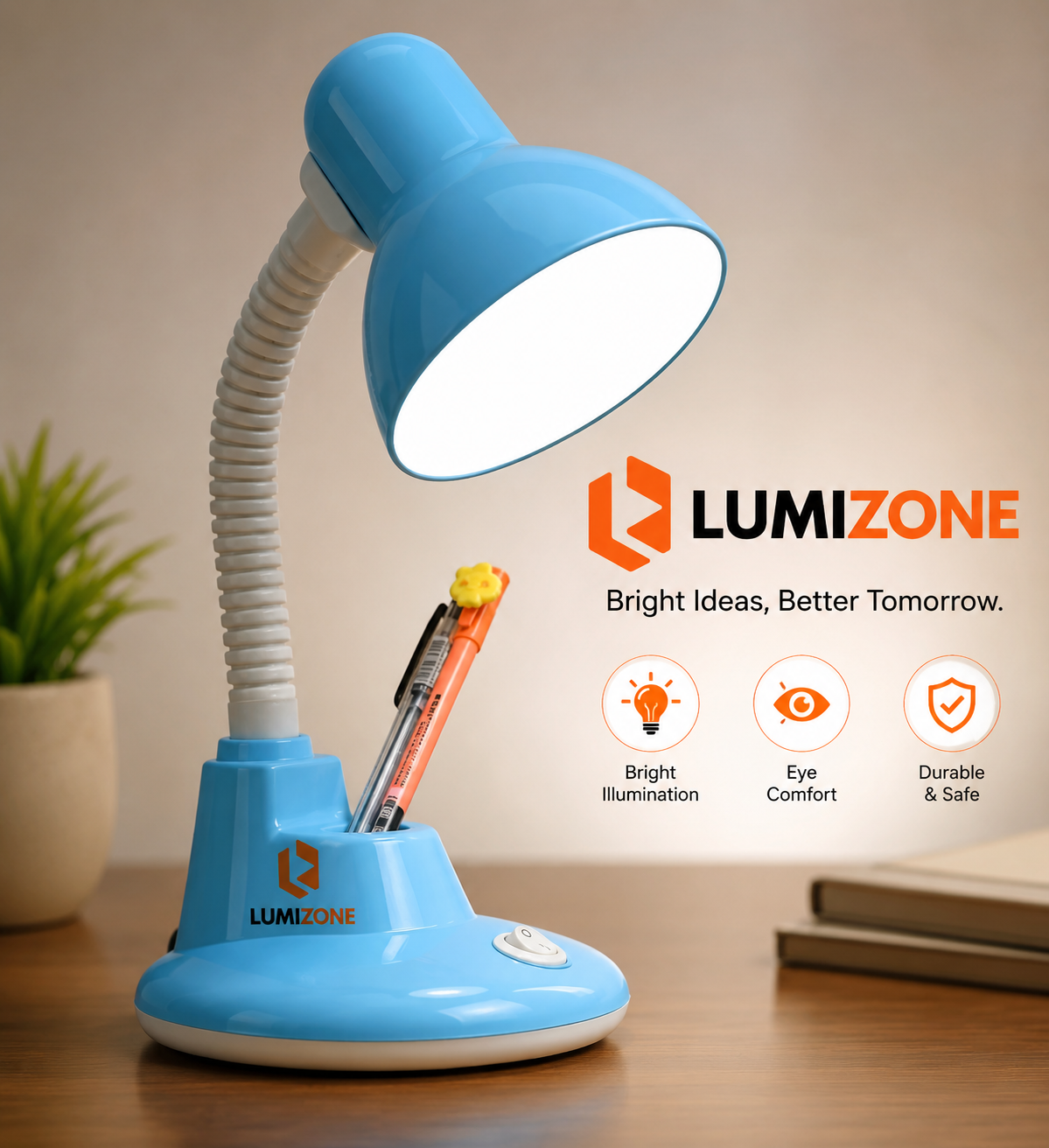 2026/06/file_00000000b61872308cc4266926b98f61.png Classic Swing Study Table Lamp with Adjustable Pen Holder & LED Bulb - Image 1